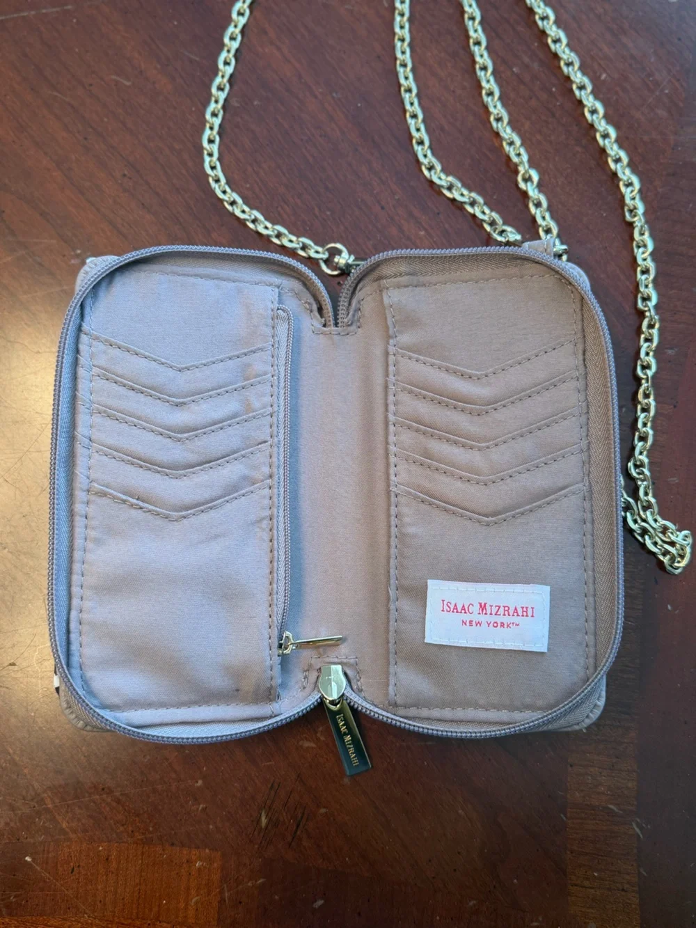 Isaac Mizrahi New York Floral Chain Crossbody Phone Pouch/Wallet